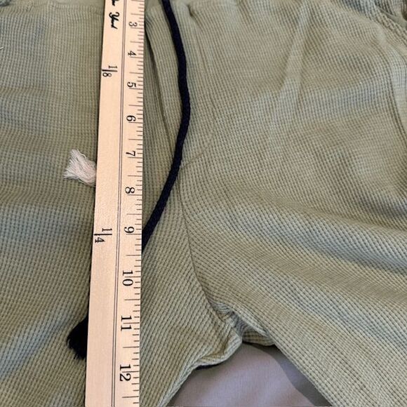 NEW! Sundry Thermal Sweatpants Pistachio Green Ombre Tie Waist Size Medium (2) - Picture 8 of 10